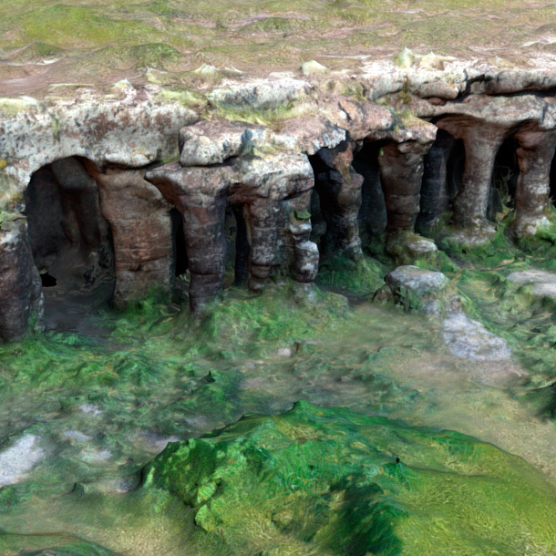 Monumento natural Grutas del Palacio. Flores.